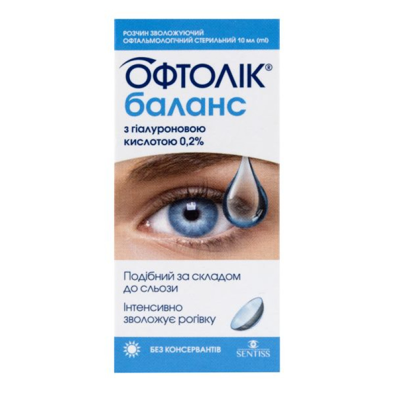 Oftolik balance moisturizing solution 10 ml