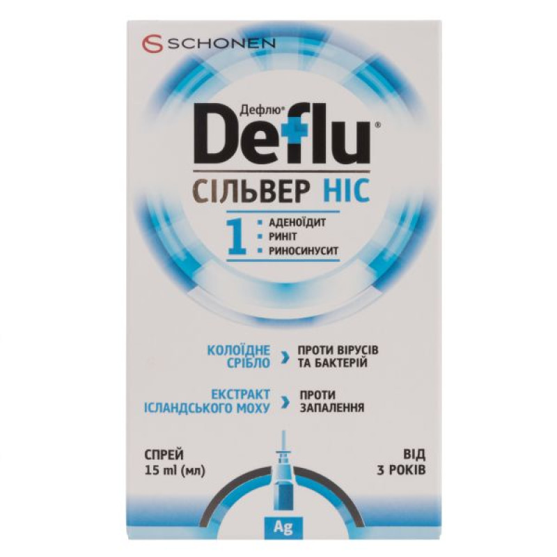 Deflu Silver nasal spray 15 ml