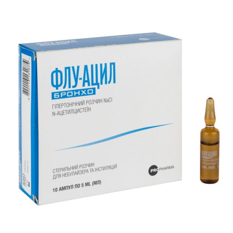Flu-acyl broncho sterile solution for inhalation ampoule 5 ml No. 10