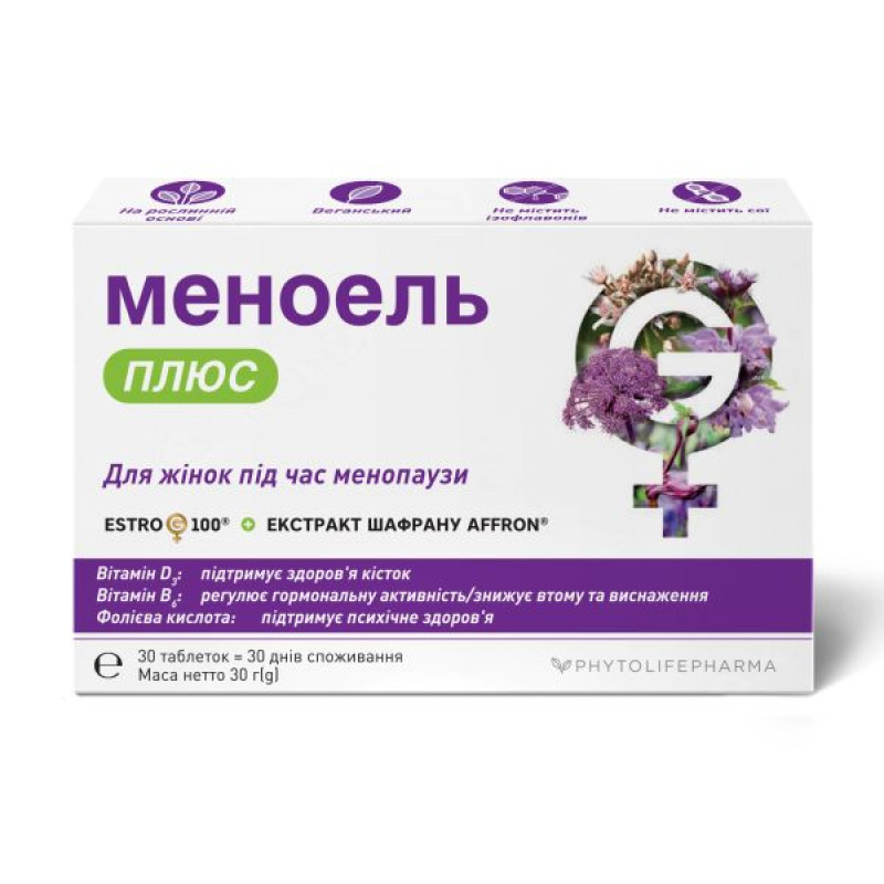 Меноель плюс таблетки №30