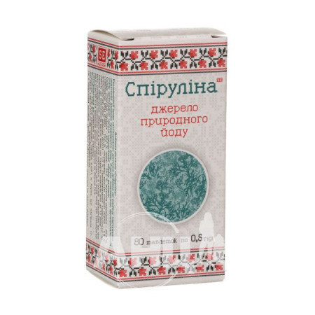 Spirulina tablets 500 mg No. 80