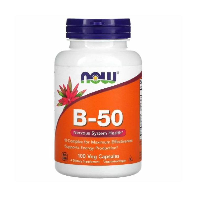 Vitamins B-50 complex NOW capsules No. 100