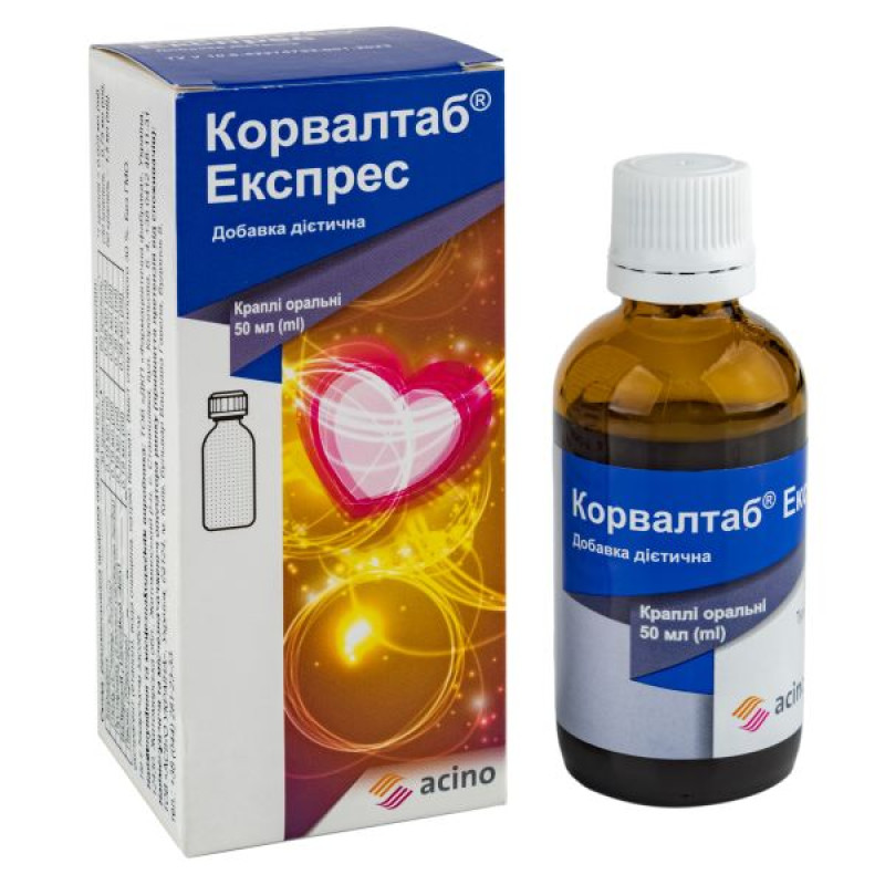Корвалтаб Експрес краплі оральні флакон 50 мл
