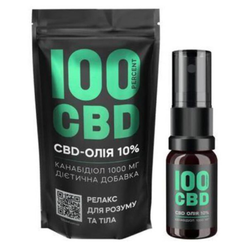 CBD олія з канабідіолом 10% спрей оральний флакон 10 мл