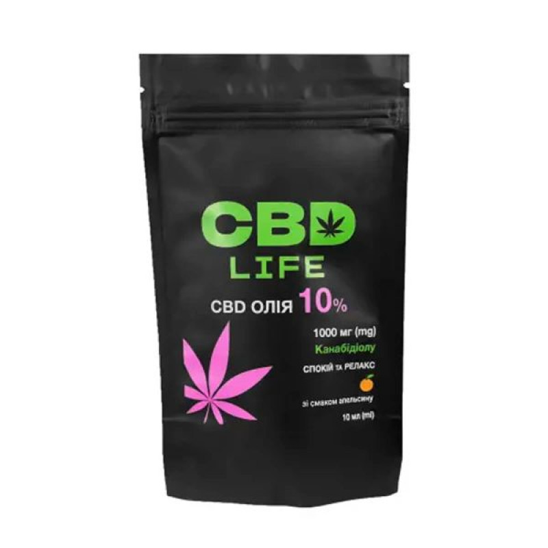 Каннабидиол CBD life Масло 10%спрей со вкусом апельсина во флаконе 10 мл