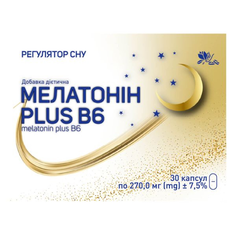 Мелатонін plus В6 капсули №30