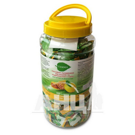 Gamma herbal lollipops for cough and throat irritation with honey and lemon flavor No. 300