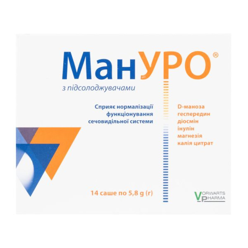 Мануро порошок для приготовления орального раствора саше 5.8 г № 14