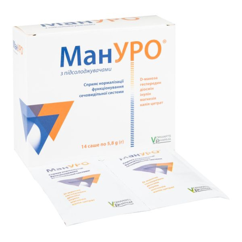 Мануро порошок для приготовления орального раствора саше 5.8 г № 14