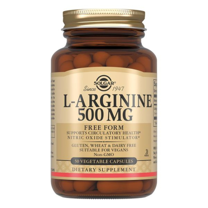 Solgar L-аргинин капсулы 500 мг №50