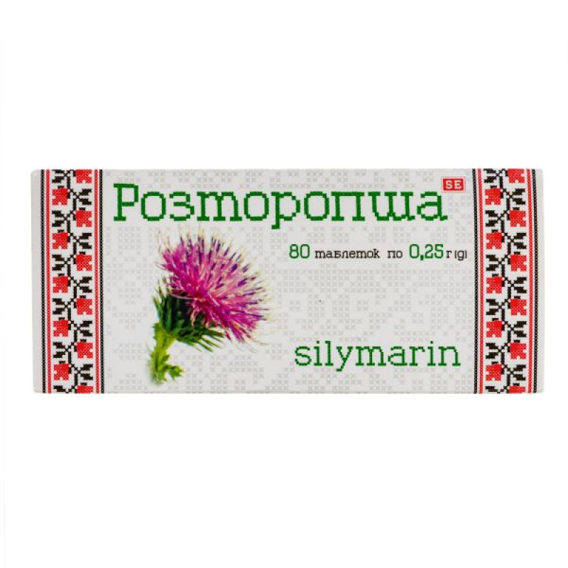 Milk thistle tablets 0.25 g No. 80