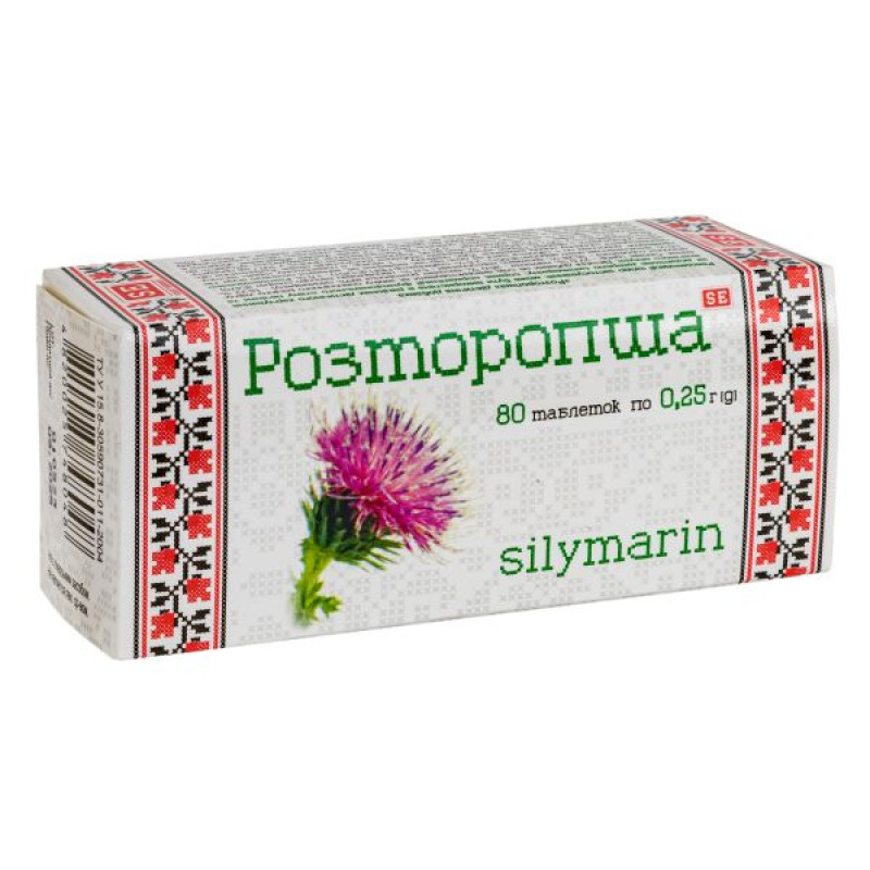 Milk thistle tablets 0.25 g No. 80
