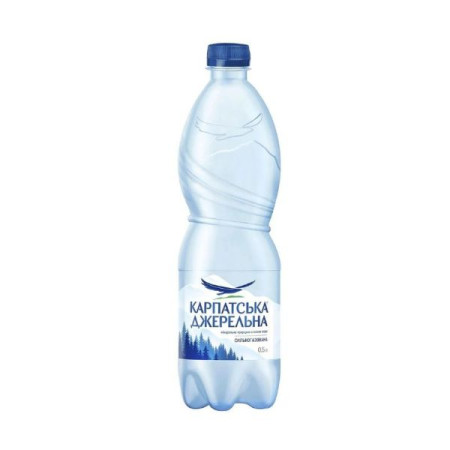 Mineral water Karpatska Dzherelna highly carbonated 0.5 l