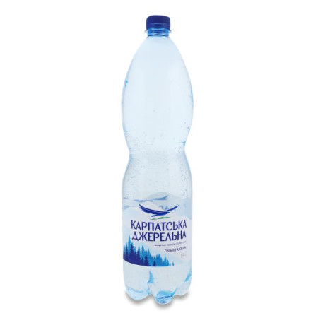 Mineral water Karpatska Dzherelna highly carbonated 1.5 l