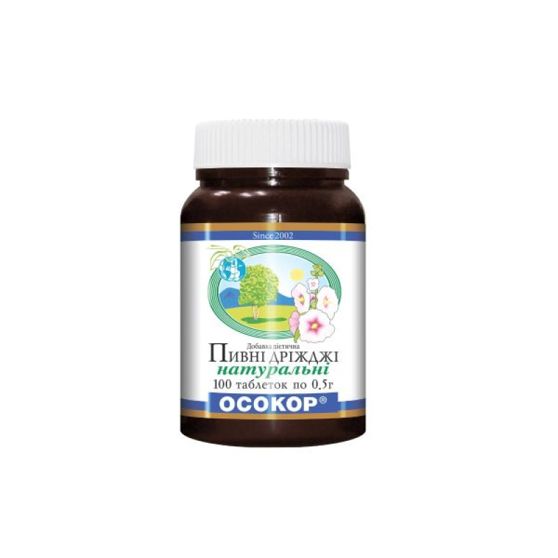 Brewer's yeast Osokor natural tablets 0.5 g No. 100
