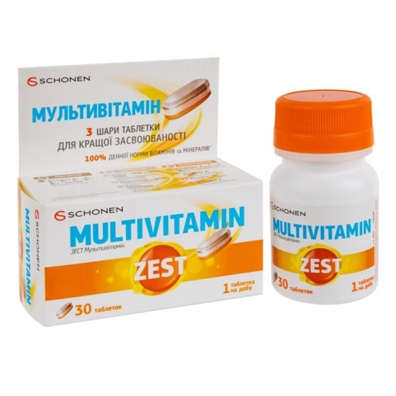 Зест Мультивітамін таблетки №30