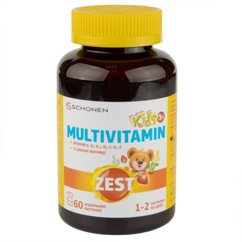 Зест Мультивитамин Кидс пастилки жевательные №60