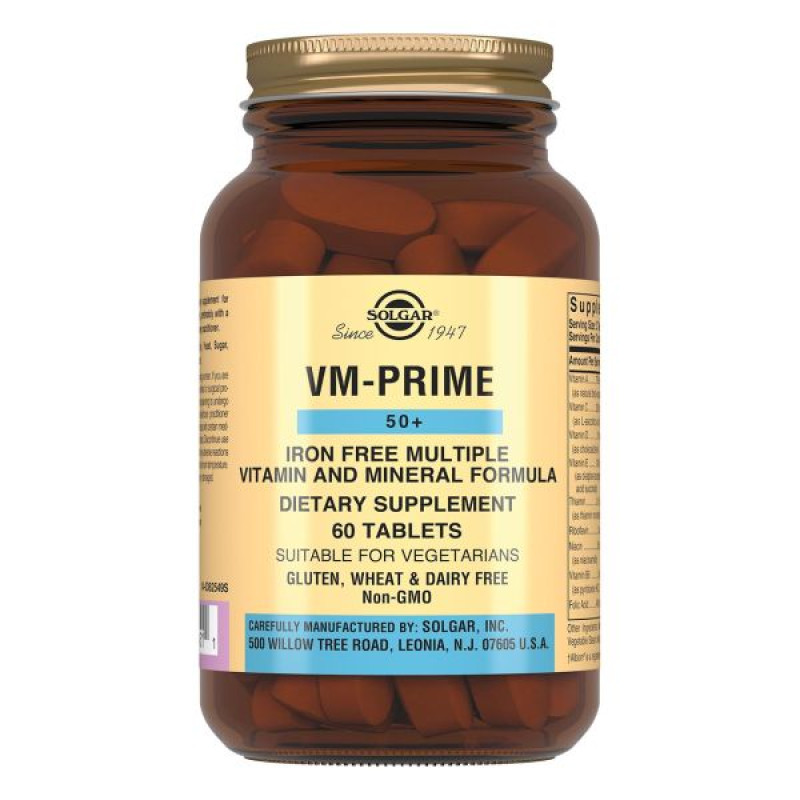 Solgar мультивітамінний мінеральний комплекс VM prime 50+ таблетки №60