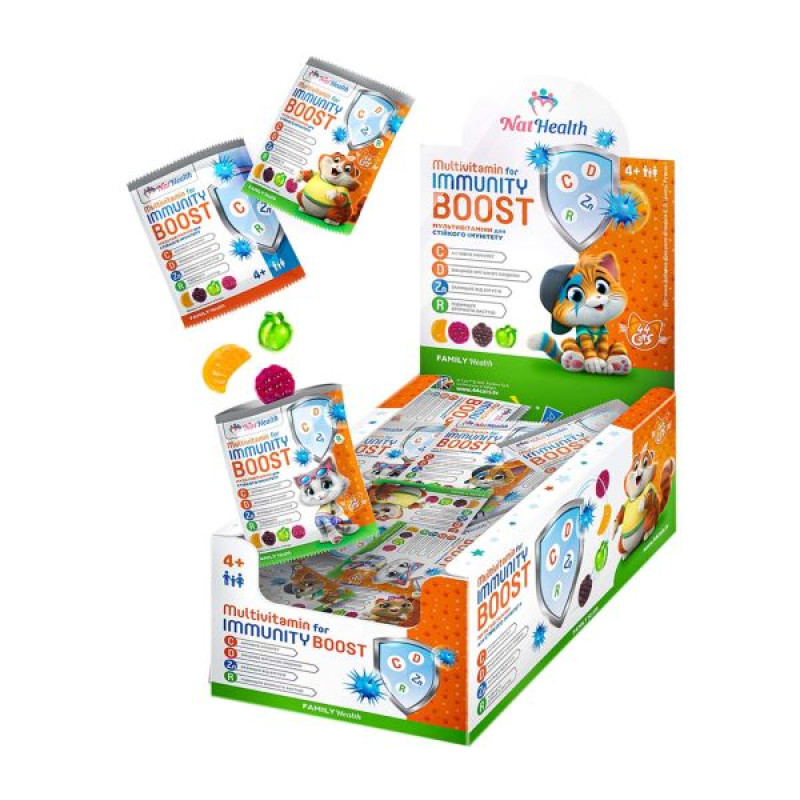 НатХелс Мультивитамины для устойчивого иммунитета пастилки желейные №150