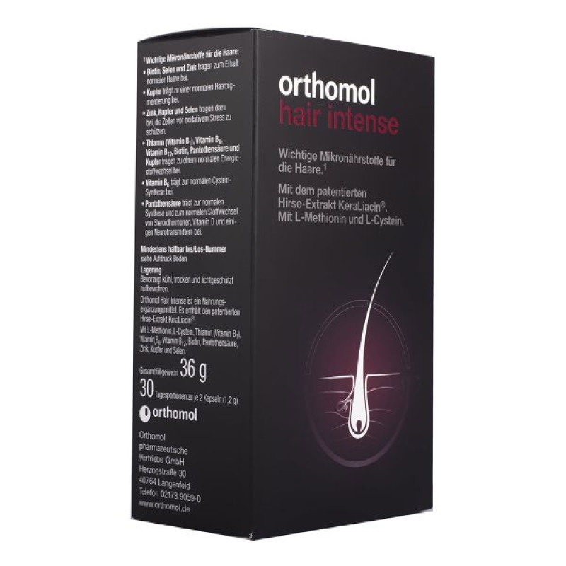 Комплекс для волос Orthomol Ортомол Хэйр Интенс Hair Intense в капсулах 30 дней
