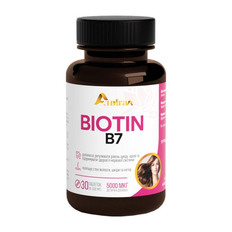 Biotin B7 5000 mcg Alvital tablets No. 30