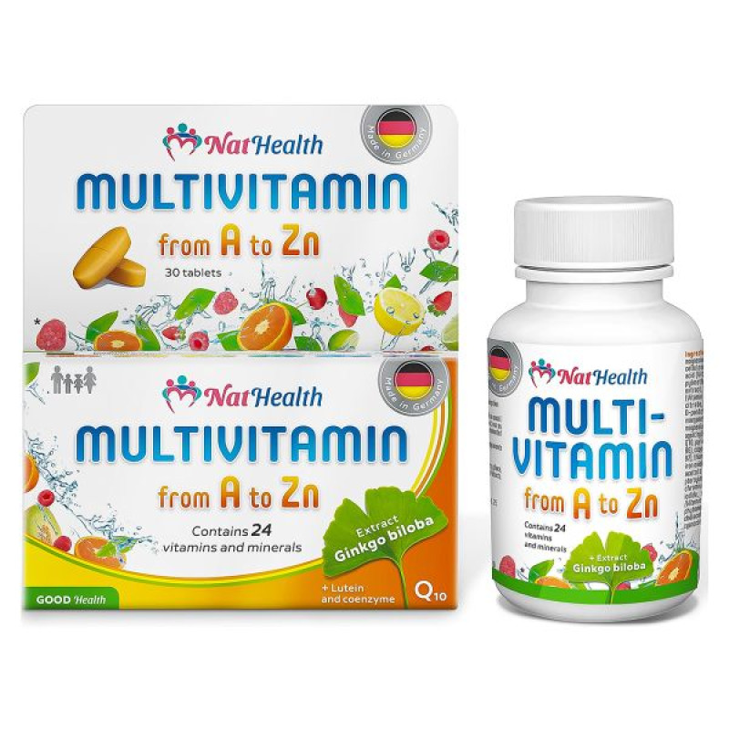 NatHealth Multivitamins from A to Zn tablets No. 30