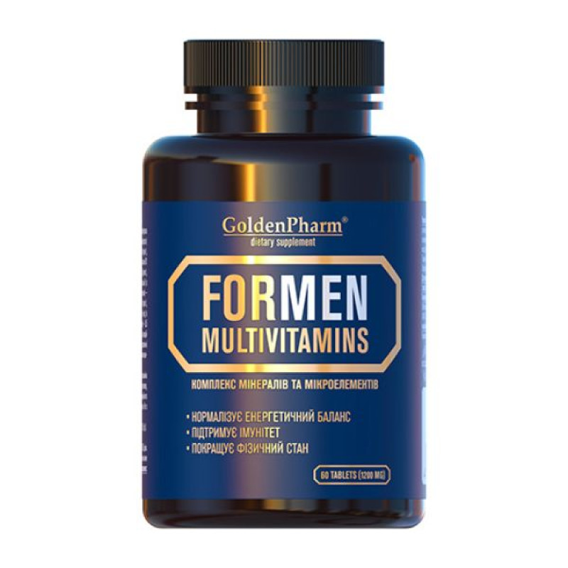 Мультивитамины для мужчин Golden Pharm таблетки №60