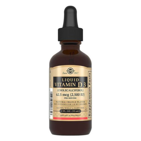 Solgar Витамин Д3 2500 МЕ раствор со вкусом апельсина 59 мл