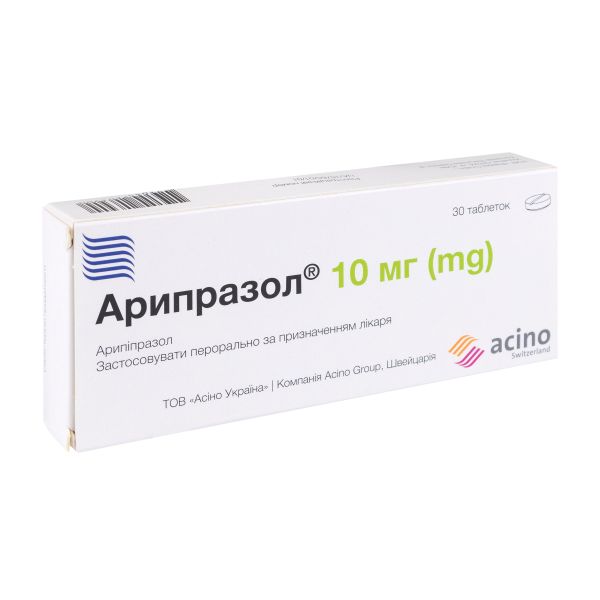 Ariprazole tablets 10 mg blister No. 30. Price, buy, description ...